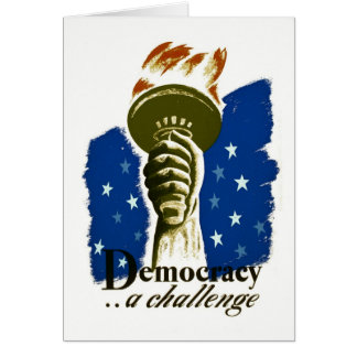 Demokratie .. Eine Herausforderung - WPA-Plakat -