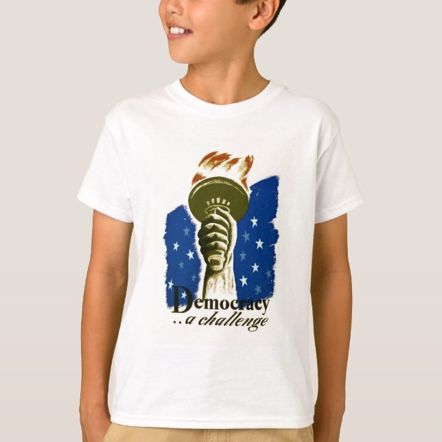 Demokratie. Eine Herausforderung - WPA-Plakat - T-Shirt (Vorderseite)