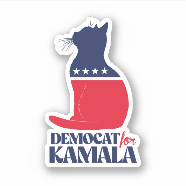 Demokratie für Kamala Aufkleber (Vorderseite)