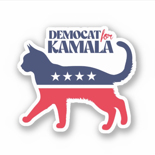 Demokratie für Kamala Aufkleber (Vorderseite)
