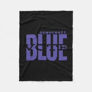 Demokratie gerettet - Blau wählen - Wahrheit großa Fleecedecke