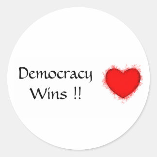 Demokratie gewinnt Aufkleber