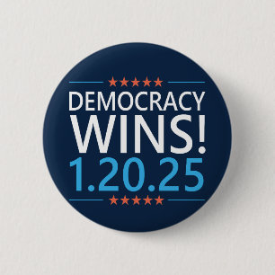 Demokratie gewinnt Kamala Harris 1,20,25 Button
