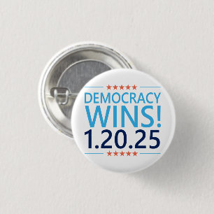 Demokratie gewinnt Kamala Harris 1,20,25 Button