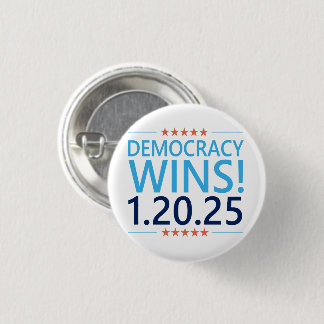 Demokratie gewinnt Kamala Harris 1,20,25 Button