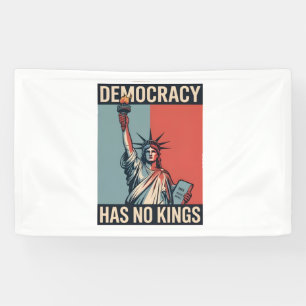 Demokratie Hat Keine Könige Liberty Status Amerika Banner