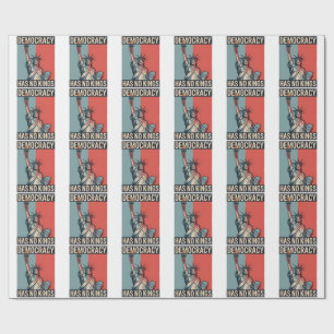 Demokratie Hat Keine Könige Liberty Status Amerika Geschenkpapier