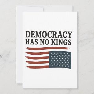 Demokratie hat keinen König Anti-Trump USA  Einladung
