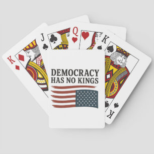 Demokratie hat keinen König gegen Trump USA Spielkarten