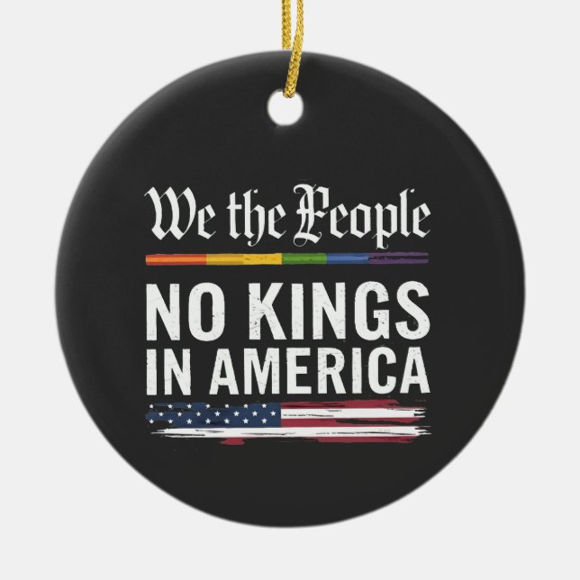 Demokratie hat keinen König-Librety-Status USA Keramik Ornament (Vorne)