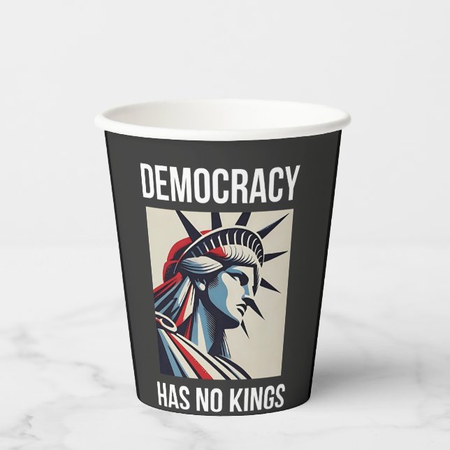 Demokratie hat keinen König-Librety-Status USA Pappbecher (Vorderseite)