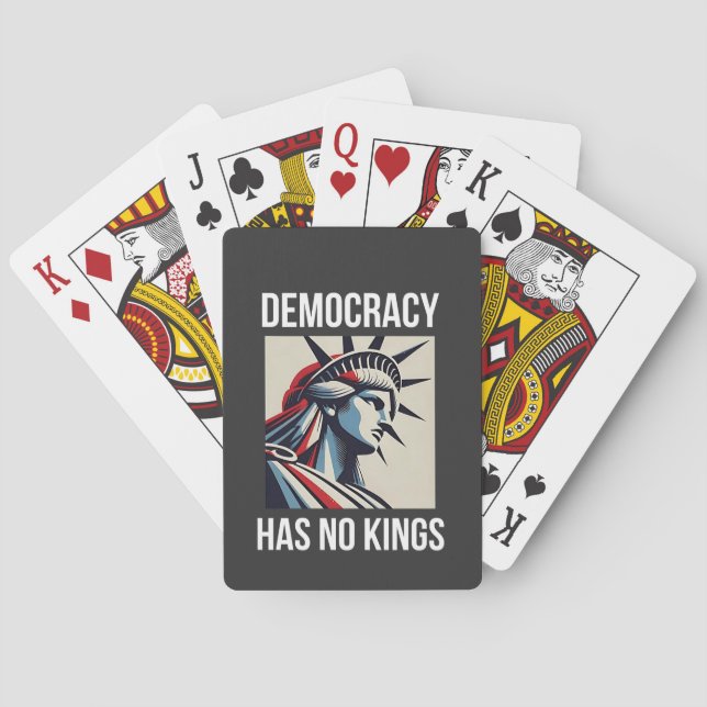 Demokratie hat keinen König-Librety-Status USA Spielkarten (Rückseite)