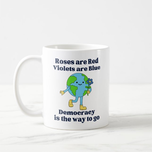 DEMOKRATIE IST DER WEG ZU GEHEN KAFFEETASSE (Links)