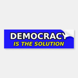 Demokratie ist die Lösung Autoaufkleber