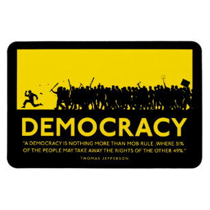 Demokratie-Jefferson-Zitat-Prämien-Magnet Magnet