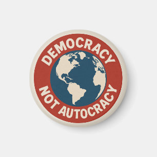 DEMOKRATIE KEINE AUTOKRATIKETTE MAGNET