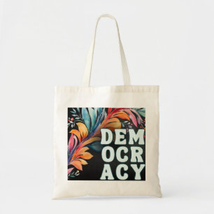 Demokratie Kunst Groovy Retro Bunt Tragetasche