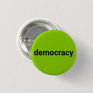 Demokratie Moderne Typografie schwarzen Kalkgrün c Button