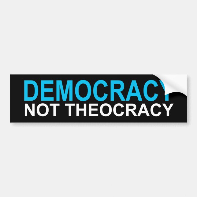 Demokratie nicht Autoaufkleber der Demokratie (Vorne)