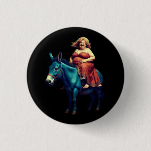 DEMOKRATIE REITET AUF EINEM ESEL BUTTON