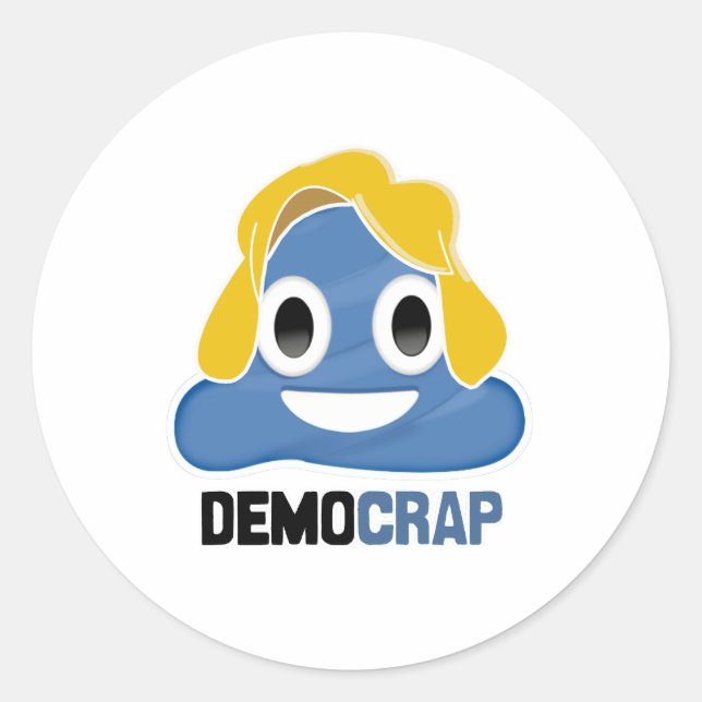 DEMOKRATIE - - RUNDER AUFKLEBER (Vorderseite)