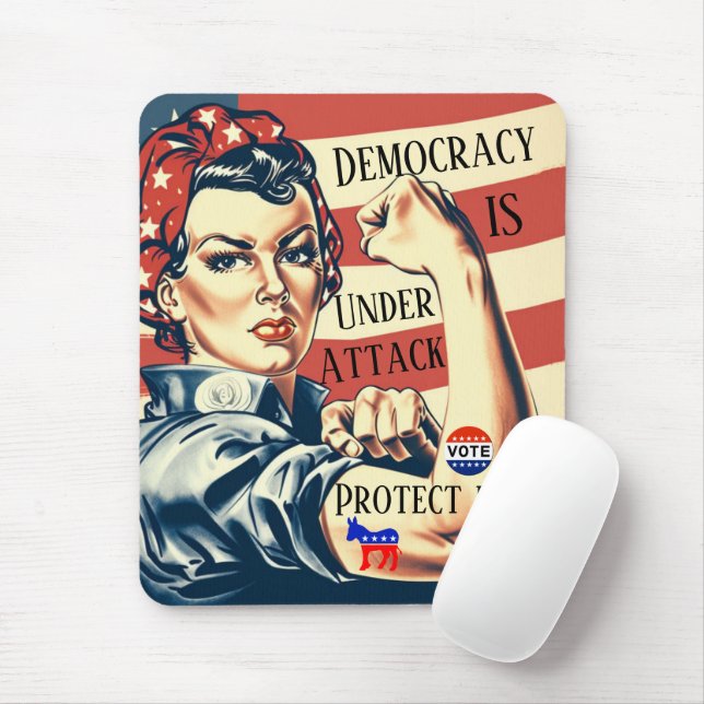 Demokratie/ Schutz der Maus Mousepad (Mit Mouse)