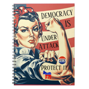 Demokratie/ Schützen Sie Ihr Notebook Notizblock