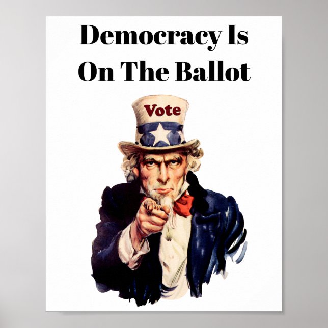 Demokratie steht auf dem Wahlgang 2026 Poster (Vorne)