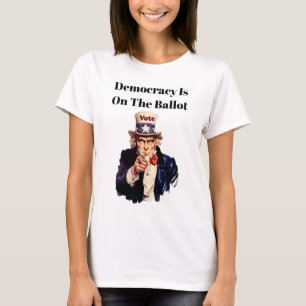 Demokratie steht auf dem Wahlgang 2026 T-Shirt