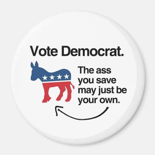 DEMOKRATIE STIMMEN -.pnng Magnet (Vorne)