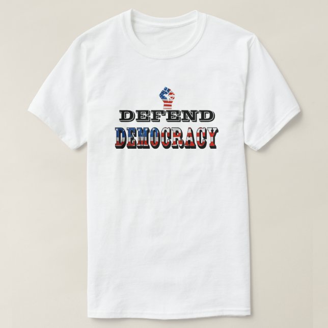 DEMOKRATIE VERTEIDIGEN T-Shirt (Design vorne)