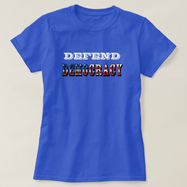 DEMOKRATIE VERTEIDIGEN T-Shirt (Design vorne)