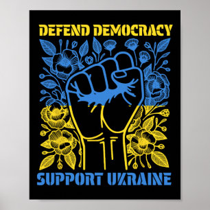 Demokratie verteidigen Ukraine unterstützen Friede Poster