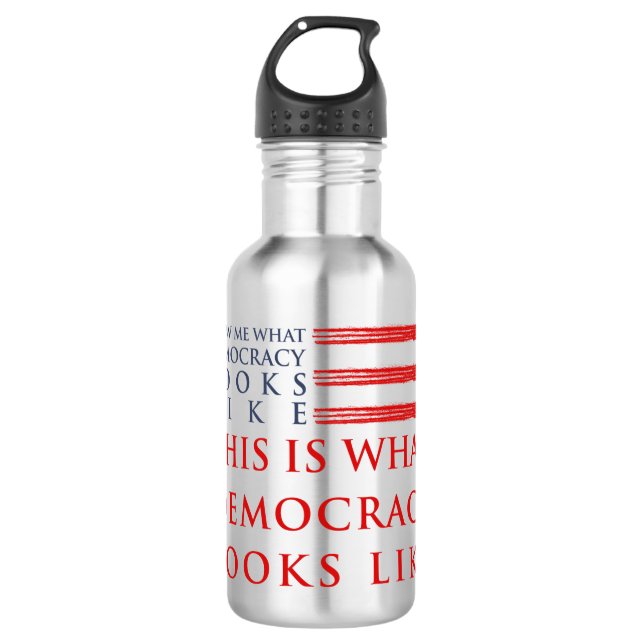 Demokratie-Wasser-Flasche Trinkflasche (Vorderseite)