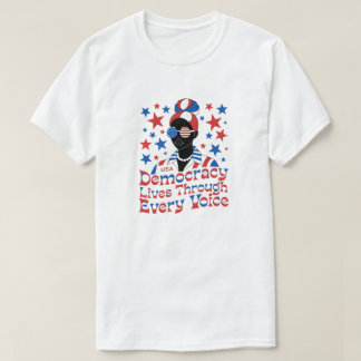 Demokratie zählt T-Shirt-Design mit Typografie T-Shirt