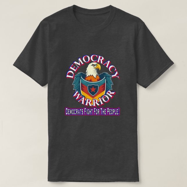Demokratiekrieger - Kampf der Demokraten T-Shirt (Design vorne)