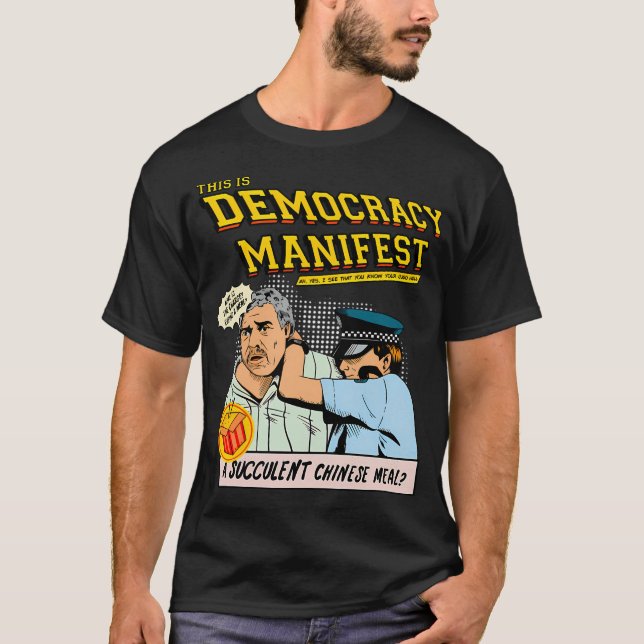 Demokratiemanifest - Retro T-Shirt (Vorderseite)