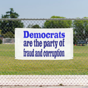 Demokratische Betrug und Korruption Banner