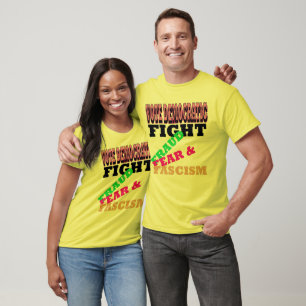 Demokratische Betrugsbekämpfung Angst Faschismus T-Shirt