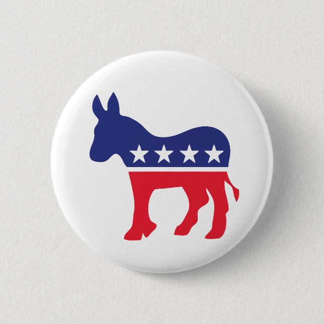 Demokratische Donkey-amerikanische Politik Button (Vorderseite)