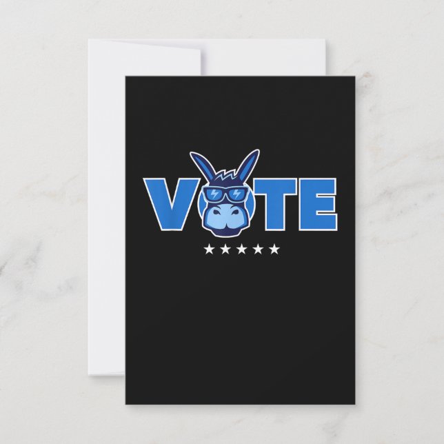 Demokratische Donkey-Wahl 2020 Dankeskarte (Vorderseite)