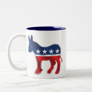 Demokratische Esel-Kaffee-Tasse Zweifarbige Tasse