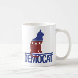 Demokratische lustige Katze Kaffeetasse