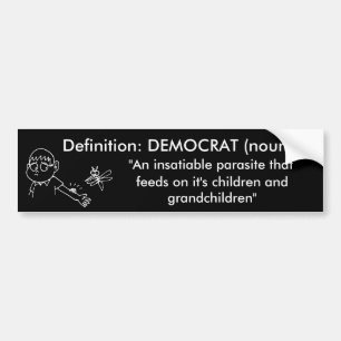 Demokratische Parasiten Autoaufkleber