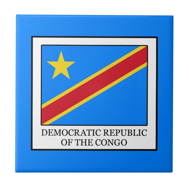 Demokratische Republik Kongo Fliese (Vorderseite)