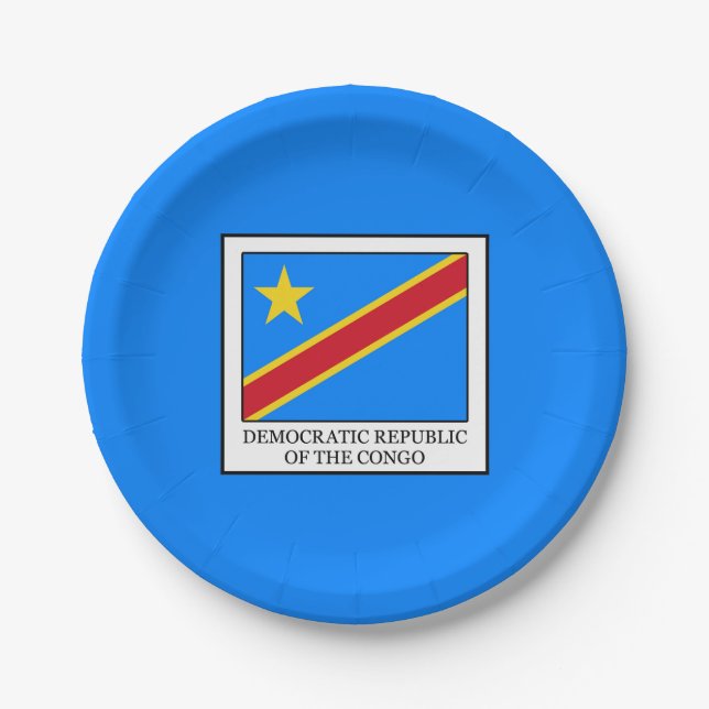 Demokratische Republik Kongo Pappteller (Vorderseite)