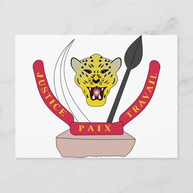 Demokratische Republik Kongo Postkarte (Vorderseite)