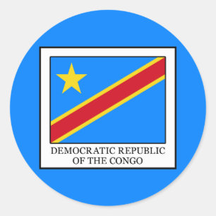 Demokratische Republik Kongo Runder Aufkleber