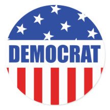 Demokratische Runde Sticker