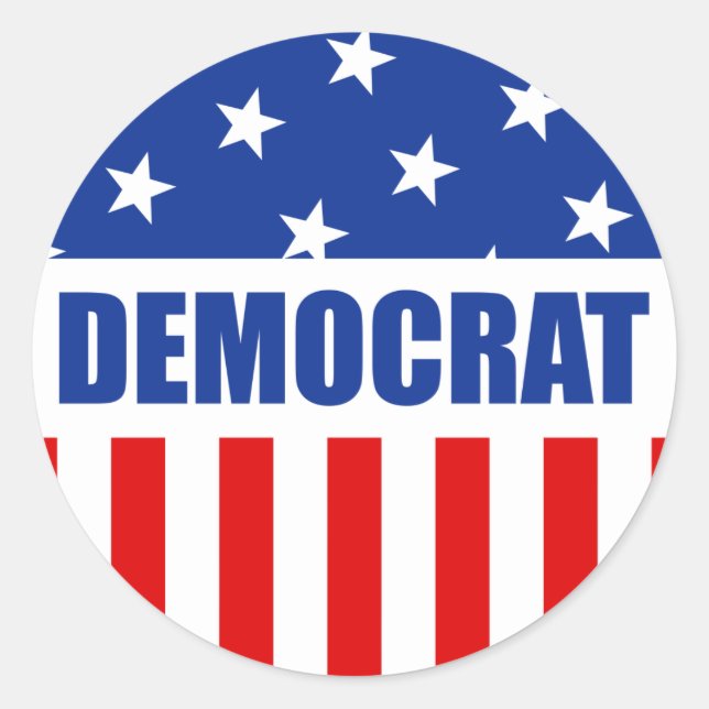 Demokratische Runde Sticker (Vorderseite)